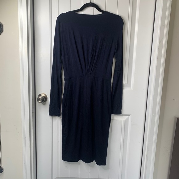 Marella by max mara faux Wrap Dress Long Sleeve Jersey quiet luxury Dress Medium - Picture 3 of 7